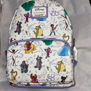 Loungefly Disney 100th Anniversary Backpack - White and Multicolor